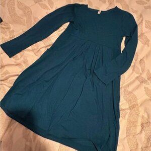 Zenana Outfitters Teal Long Sleeve Dress